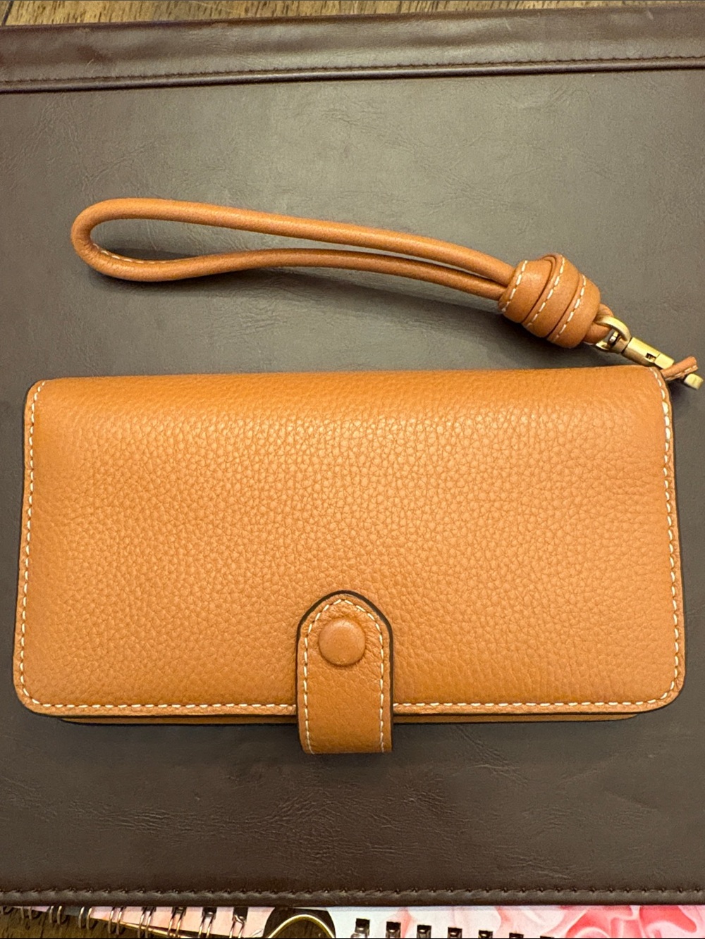 Vera Bradley Leather Wristlet Phone Wallet